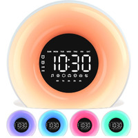 Orangelight Wake Up Light Sunrise Alarm Clock With Sunrise Sunset Simulation 23 Nature Sleep Sounds 13 Colors Night Light Dual Alarms Snooze Function Sleep Aid For Heavy Sleepers Kids Adults (White)
