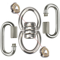 Wwffen Swing Swivel Hanger Breaking Strength 360 Rotator For Tree Swing  Hammock Chair  Climbing Rope  Yoga  Kids Swing Swivel 1500Lb Capacity