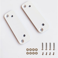 Piaolgyi 2 Pcs White Cabinet Handle Adapter For Milsbo Greenhouse Cabinet Cabinet Handles Accessory Compatible With Ikea Milsbo Cabinet Adapter Sets Only