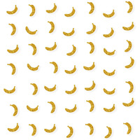 Pinkaaj Gold Glitter Banana Confetti  100 Pieces  Fruit Theme Birthday Party Decor  Paper Material
