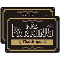 2 Pack No Parking Thank You Signs 12 X 8 Inches Metal Do Not Park Signs Reflective Sturdy Rust Aluminum Uv Protected Waterproof Easy To Install Outdoor Use