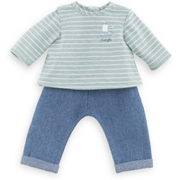Corolle 14  Baby Doll Outfit - Loire Riverside Pants & Striped T-Shirt - Mon Grand Poupon Outfits And Accessories Fit 14"" Dolls  For Kids Ages 2 Years And Up