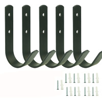 Tinsow 5 Pcs Heavy Duty Garage Storage Wall Mount J Hooks Hose Hook Keep Your Hoses Coiled And Equipment Organized (5)