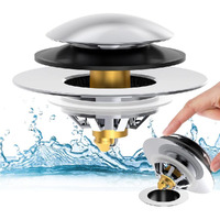 Upgrade Bathtub Drain Stopper With Hair Catcher  Pop Up Tub Drain Stopper  Anti Clogging Bathtub Drain Cover Replaces Lift And Turn  Tip-Toe And Trip Lever Drains For Tub  Easy Install And Clean