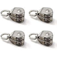 M15 Wire Rope Double Pulley Block 304 Stainless Steel Roller Pulley Bearing Roller Pack Of 4 Loading:35Kg
