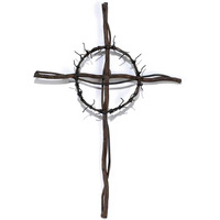 Dicksons Crown Of Thorns Tree Branch 14 X 10 Metal Wall Cross