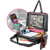 Be Family Travel Kids Car Seat Travel Tray  Car Accessories For Children  Car Seat Snack Tray  Traveling Essentials For Kids  Toddler Lap Tray For Engaging Activities  Multipurpose Design  Pink