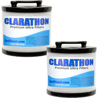 Clarathon [2] Replacement Filters For Arctic Spa Silver Sentinel Stubby: 2-Pack