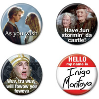Ata-Boy Princess Bride Button Set - Quotes 4 Button Set Button Set  Officially Licensed Collectible Buttons