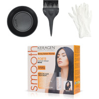 Keragen - Brazilian Keratin Hair Smoothing Treatment Express Home Kit - Blowout Straightening System  With 2 Oz Forte Treatment  2 Oz Clarifying Shampoo And Aftercare Samples