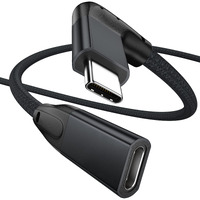 Usebean Right Angle Usb C Extension Cable 3.3Ft  90 Degree Usb-C 3.1 Gen 2 10Gbps Male To Female Type C 4K Video Extender Cord For Iphone 15 Macbook Pro/Air Ipad Pro  Switch Galaxy S24 S23 S22