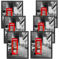 Lavezee 16X20 Poste Frame Sets Of 6  Black Picture Frames 16 By 20 Inch For Wall Art Pictures
