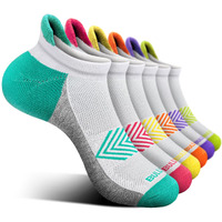 Bulliant Socks For Women 6Pairs-Womens Athletic Ankle Socks No Show Cushioned For Walking Running-Compression Arch Support(6Pairs Shoes Size:Women 6-8)