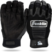 Franklin Sports Mlb Cfx Pro Baseball Batting Gloves - Chrome Black - Adult Large