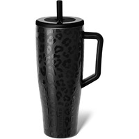 Brmate Era 40 Oz Tumbler With Handle And Straw | 100% Leakproof Insulated Tumbler With Lid And Straw | Made Of Stainless Steel | Cup Holder Friendly Base | 40Oz (Onyx Leopard)