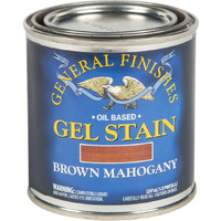 General Finishes Oil Base Gel Stain  1/2 Pint  Brown Mahogany