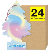 Little Trees Air Fresheners Car Air Freshener. Hanging Tree Provides Long Lasting Scent For Auto Or Home. Cotton Candy  24 Air Fresheners