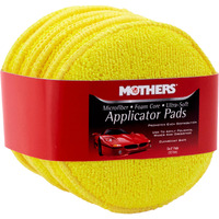 Mothers Microfiber Polishing Pad And Cleaning Pads For Car Detailing  5 Inch Diameter  Yellow  6 Pack