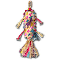 Planet Pleasures Spiked Pinata Small 7"" Natural Bird Toy