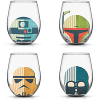 Joyjolt Star Wars Helmet Hues Tumblers Stemless Glasses. Set Of 4 19Oz Stemless Drinking Glass  Star Wars Kitchen Glasses. Star Wars Gifts And  Star Wars Collectibles For Adults