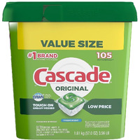 Cascade Dishwasher Pods  Actionpacs Dishwasher Detergent  Original Fresh  105 Count  Packaging May Vary