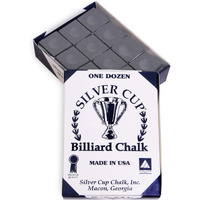 Silver Cup Billiard Chalk - One Dozen (Charcoal)