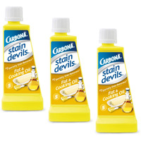 Carbona Stain Devils #5 - Fat & Cooking Oil | Professional Strength Laundry Stain Remover | Multi-Fabric Cleaner | Safe Formula | 1.7 Fl Oz  3 Pack