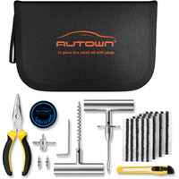 Autown Flat Tire Repair Kit With Plugs 31 Pcs For Car  Motorcycle  Atv  Jeep  Truck  Tractor Flat Tire Puncture Repair