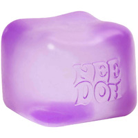 Schylling Needoh Nice Cube -Sensory Squeeze Toy With Super Solid Squish - 2.25"" Cube (Purple)