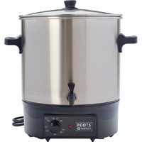 Roots & Harvest Electric Bath Canner - Stainless Steel Pot With Glass Lid | 27L Capacity For Home Canning