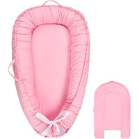 Hooyax Baby Lounger Cover Only  100% Cotton Newborn Nest Cover  Soft Portable Baby Nest Replacement Cover For Boys Girls  Breathable Infant Lounger Covers  Baby Essential (Pink)