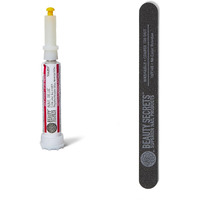 Beauty Secrets Drip & Clog Proof Nail Glue (1 Pack) Bundled With Nail File Black Coarse 100 Grit By Beauty Secrets