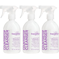 Sapadilla Multi-Surface Countertop Spray - Sweet Lavender + Lime - Made With 100% Pure Essential Oil Blends  Multi-Purpose Household Cleaner  Aromatic  Plant Based  Biodegradable  16 Ounce (Pack Of 3)