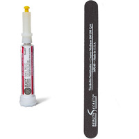 Beauty Secrets Drip & Clog Proof Nail Glue (1 Pack) Bundled With Nail File Black Cushion Medium Coarse 180/100 Grit By Beauty Secrets