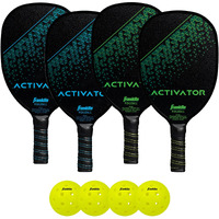 Franklin Sports - Wooden Pickleball Paddle 4 Player Paddle And Ball Set- Usa Pickleball (Usapa) Approved