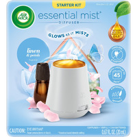 Air Wick Essential Mist Starter Kit (Gadget + 1 Refill)  Linen & Petals  Air Freshener  Essential Oils