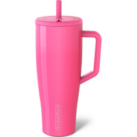 Brmate Era 40 Oz Tumbler With Handle And Straw | 100% Leakproof Insulated Tumbler With Lid And Straw | Made Of Stainless Steel | Cup Holder Friendly Base | 40Oz (Neon Pink)