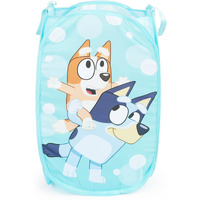 Jay Franco Bluey & Bingo Pop Up Hamper - Mesh Laundry Basket/Bag With Durable Handles - Storage For Clothes Or Toys