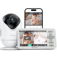 Dr.Care Vistaview Lite Smart Wifi Baby Monitor - 4  720P Split Screen & 1080P Camera App Control  Motion Alerts  Hd Night Vision  3000Mah Battery  2-Way Talk  Multi-User  Triple Security  1000Ft Range