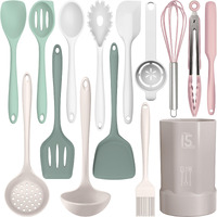 Silicone Cooking Utensils Set - 446?F Heat Resistant Silicone Kitchen Utensils Spatula Spoon  Kitchen Utensil Sets Gadgets Tools Set For Nonstick Cookware Dishwasher Safe Bpa Free (Multicolor)