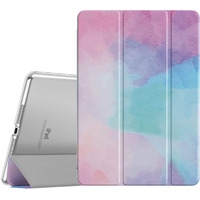 Moko Ipad 10.2 Case For Ipad 9Th Generation 2021/ Ipad 8Th Generation 2020/ Ipad 7Th Generation 2019  Slim Stand Hard Back Shell Smart Cover Case For Ipad 10.2 Inch  Auto Wake/Sleep  Water Color