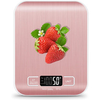 Food Scale  11Lb Kitchen Scale With 6 Units Tare Function & Lcd Display  0.05Oz/1G Stainless Steel Digital Food Scale Grams And Ounces For Baking  Cooking  Dieting And Meal Prep (Pink)
