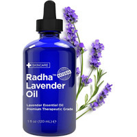 Radha Beauty - Lavender Essential Oil 4Oz - Premium Therapeutic Grade  Steam Distilled For Aromatherapy  Relaxation  Laundry  Meditation  Massage  Yoga  Relief