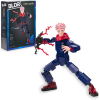 Bldr Jujutsu Kaisen Yuji Itadori Building Set - 9.5-Inch Buildable Articulated Action Figure  0039