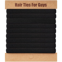 Easyoung Braided Mens Hair Ties For Men  For Buns Curly Thick Dense Hair Elastic Hair Ties For Guys  No Damage No Crease Breakage  9 Count (Pack Of 1)