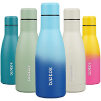 Bjpkpk 12Oz Water Bottles Stainless Steel Double Wall Vacuum Insulated Small Water Bottles For Travel Sky