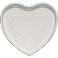 Le Creuset Stoneware Heart Shaped Spoon Rest  5""  White