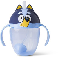 The First Years Bluey Trainer Weighted Straw Cup - Toddler Cups With Weighted Straw - Baby And Toddler Straw Cup Spill Proof - Bluey Toddler Feeding Supplies - Ages 6 Months And Up - 7 Ounce