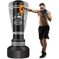 Standing Punching Bag For Adults  70"" Heavy Bag Boxing Bag Inflatable Kickboxing Bag For Men Women Teens  Kicking Bag Boxing Equipment For Training Mma Muaythai Fitness Karate