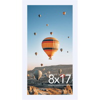 Jcjmy 8X17 Picture Frame White For Poster Photo Picture  Horizontal And Vertical Formats For Wall Hanging  8 X 17 Wall Gallery Poster Photo Frame For 8 By 17 Photos Posters  White